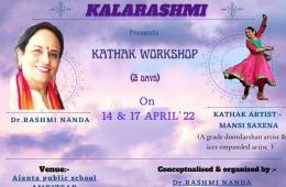 Kathak workshop in Amritsar, organised by Kalarashmi cultural society, April 2022