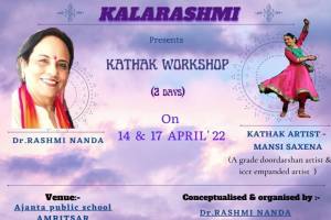 Kathak workshop in Amritsar, organised by Kalarashmi cultural society, April 2022